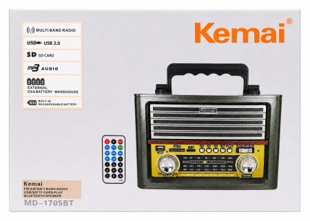سبيكر مسجل Kemai MD -1705 BT