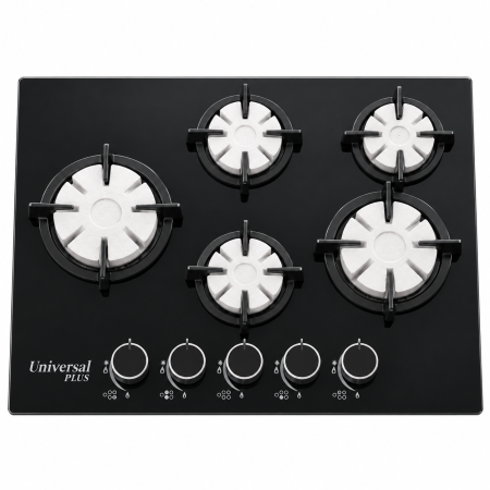 طباخ غاز 70 سم 5 عيون زجاج UniVersal PLUS F5-70